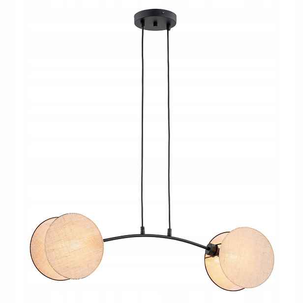 Závěsná lampa dvojitá krémová černá do obývacího pokoje v jídelně ložnice Emibig