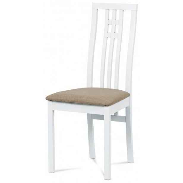 Jídelní židle dřevo / látka Autronic Bílá