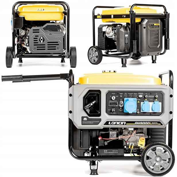 Invertorový agregát Loncin GH9000I rámový 7,5 kW 420 cm3 2 x zásuvka230 V