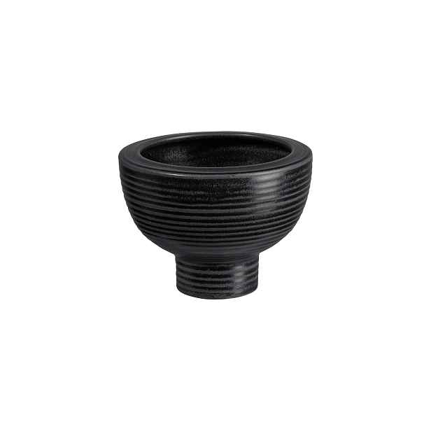 Kameninový květinář výška 10 cm MIDORO ASA Selection - černý