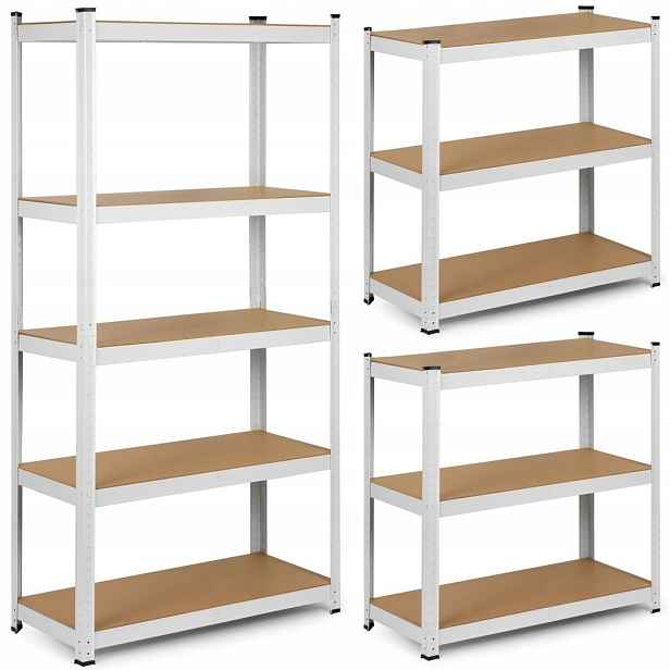 Kovový skladový regál Humberg 180x90x30 cm max 175 kg na polici HR-844
