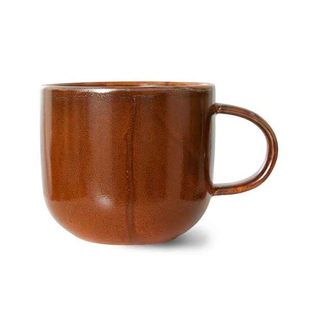Pomerančově hnědý porcelánový hrnek Chef  - 12*9*8 cm / 320 ml  HKLIVING