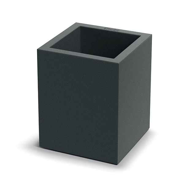 Prosperplast Plastový květináč CUBLASO SQUARE MIDL 29 cm tmavě šedý
