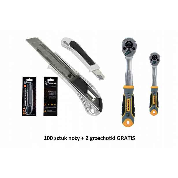 Set nůž 18 mm tapeciak Kormax 100 Ks 2 chrastítka