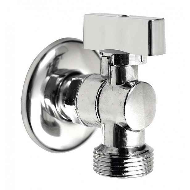 Aqualine - Pračkový kulový ventil se zpětným ventilem 1/2"x3/4", chrom 5310