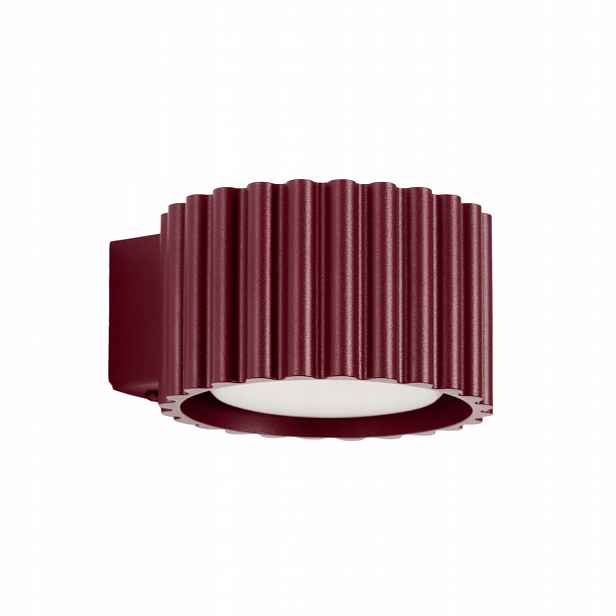 Nástěnné svítidlo Aura burgundy Gx53 Nástěnná lampa válec s vroubkovaným osvětlením Sollux