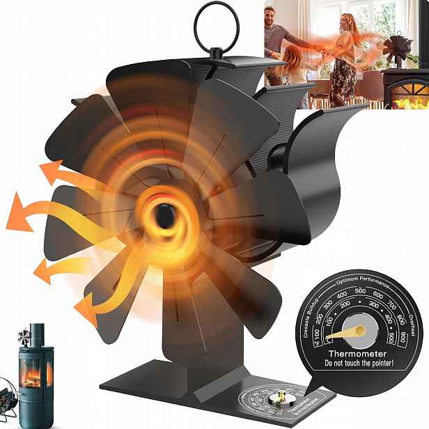 Tichý Ekologický Krbový Ventilátor Poháněný Teplem Pro Kamna 70-345 °C