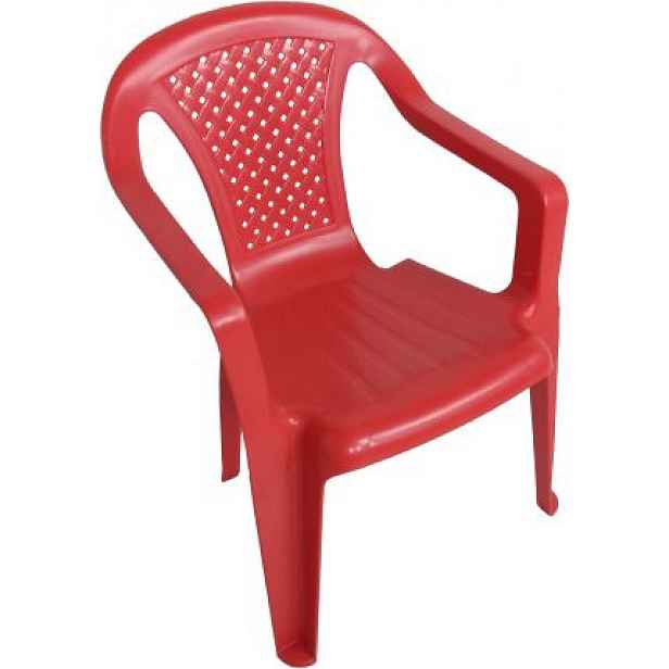 Dětská plastová židlička Bambini červená