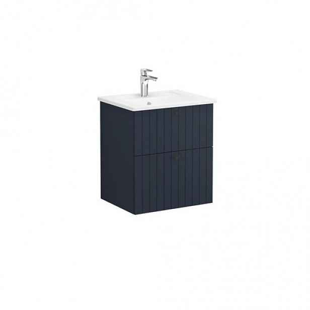 Koupelnová skříňka s umyvadlem Vitra Root 60x67x46 cm modrá mat ROOTG60BINTS
