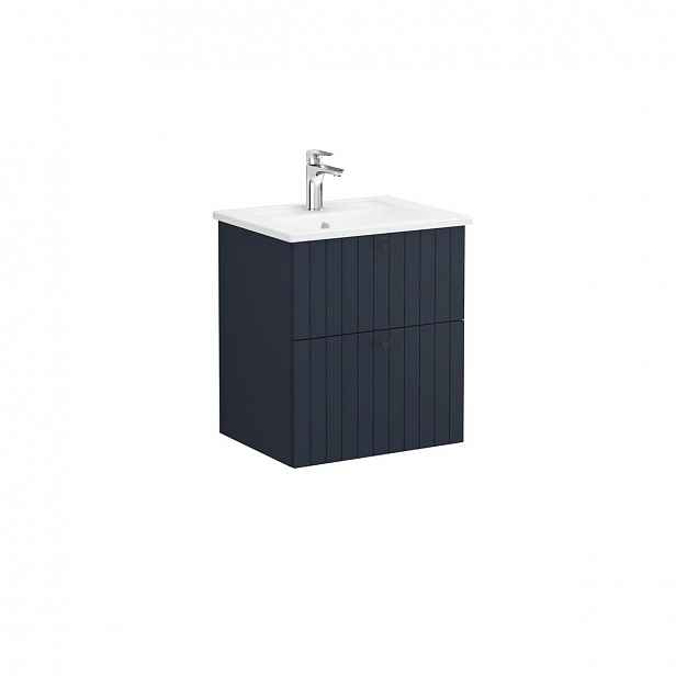 Koupelnová skříňka s umyvadlem Vitra Root 60x67x46 cm modrá mat ROOTG60BINTS