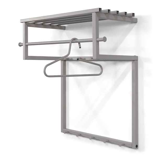 Taupe kovový nástěnný věšák s poličkou 76 cm Rizzoli – Spinder Design