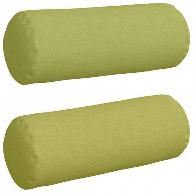 vidaXL Polštáře 2 ks textil Světlá zelená Ø 25 x 70 cm