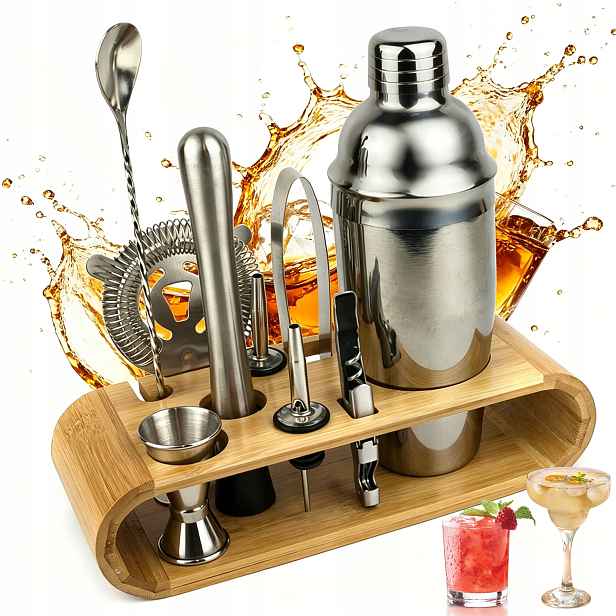 Barmanská Sada 10 Kusů Shaker Stojan Velký, Profesionální Na Nápoje
