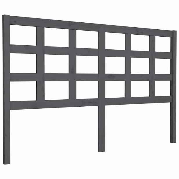vidaXL Čelo postele šedé 156 x 4 x 100 cm masivní borovice