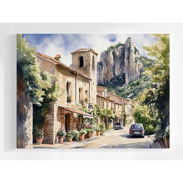 Plakát Architektura Francie Provence Ulička Hory 100x75
