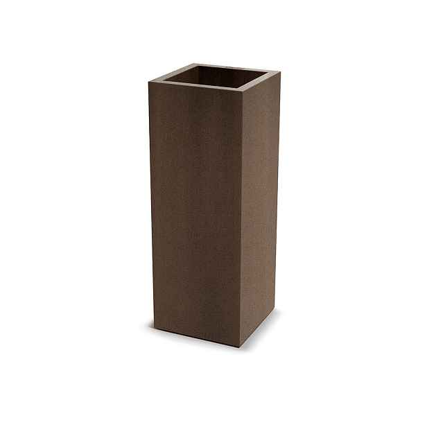 Prosperplast Plastový květináč CUBLASO SQUARE SLIM 29 cm hnědý