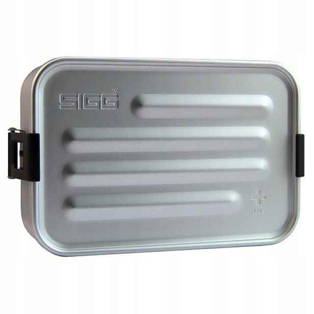 Sigg Krabička na potraviny Plus L Alu 1,2 l hliníková 22,9x14,8x6 cm šedá