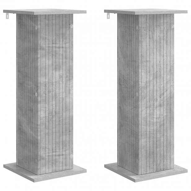 vidaXL Stojan na rostliny 2 ks Betonově šedá 30,5 x 30 x 80,5 cm