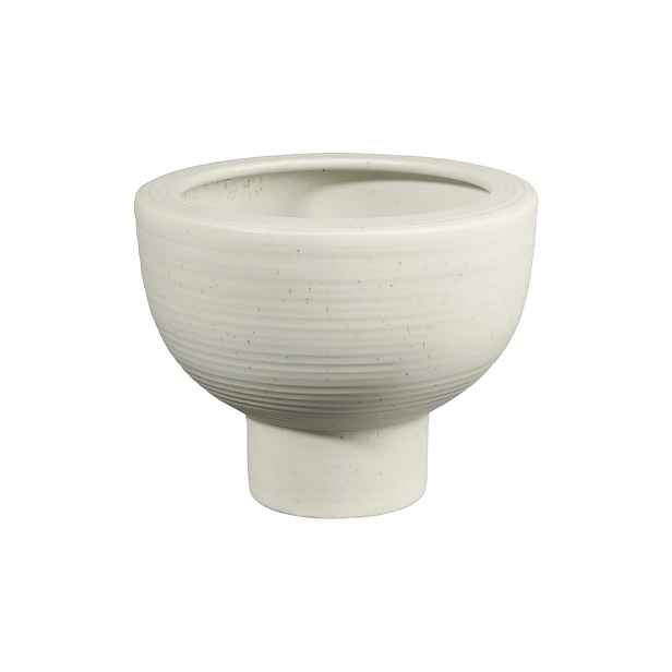 Kameninový květinář výška 15,5 cm MIDORO ASA Selection - bílý