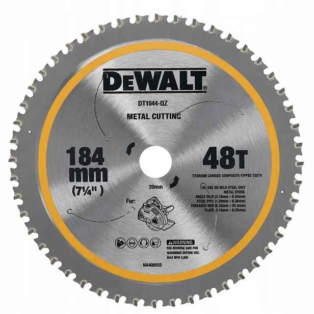 kotoučová pila na kov, 48 zubů, 184/20mm, DeWalt [DT1044-QZ]