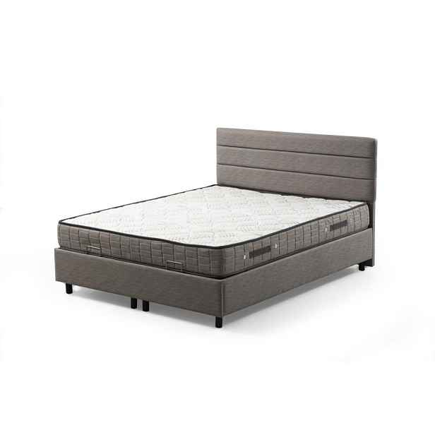 Rám dvoulůžkové postele s čelem Motya 150 x 200 - Light Grey