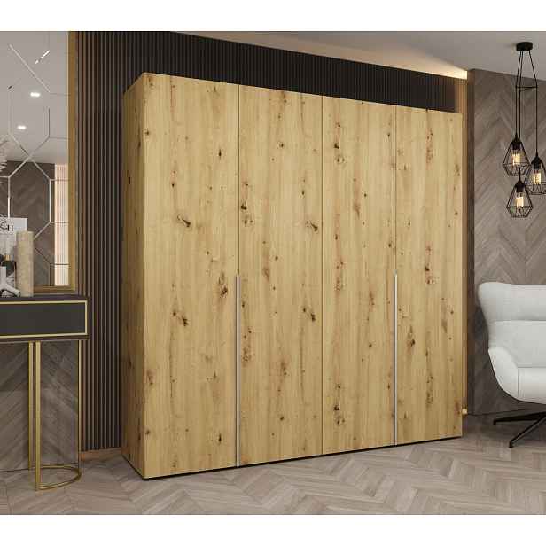 Šatní skříň 200 cm BETULA - dub artisan / kašmír