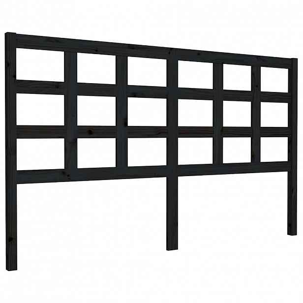 vidaXL Čelo postele černé 165,5 x 4 x 100 cm masivní borovice