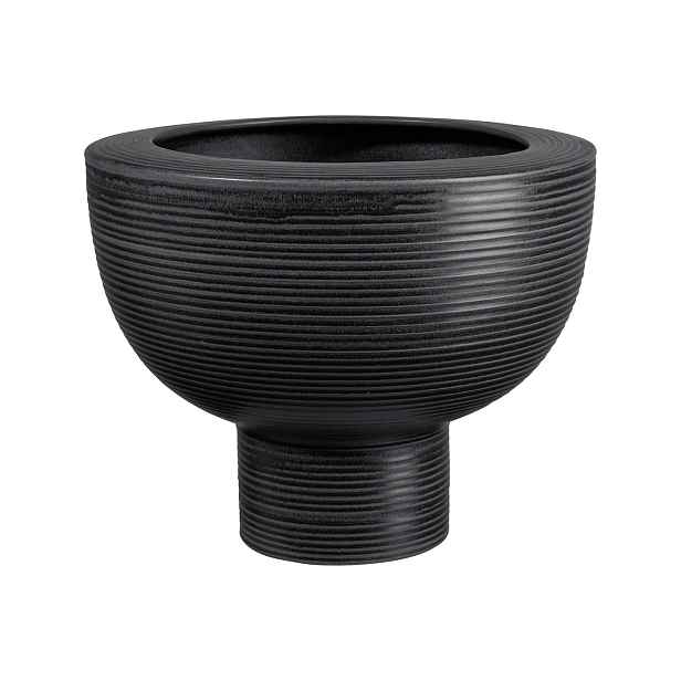 Kameninový květinář výška 24 cm MIDORO ASA Selection - černý