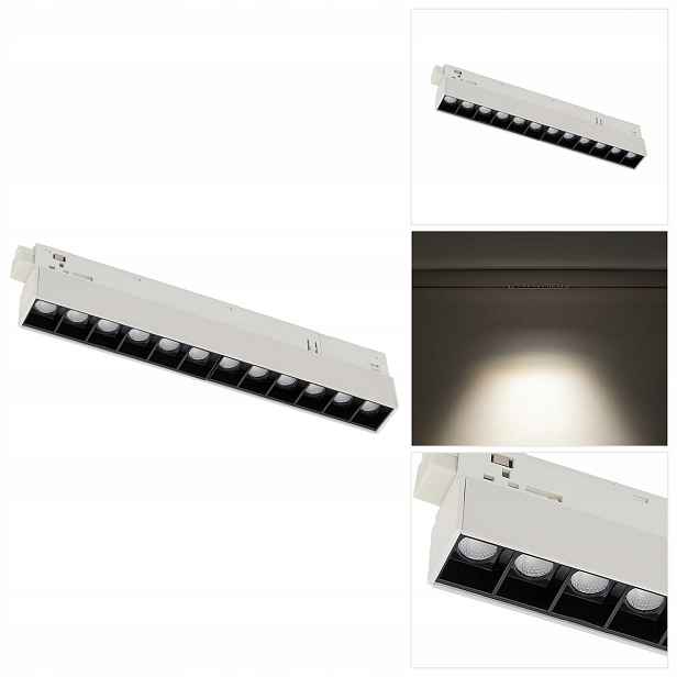 Bílé kolejnicové osvětlení LVM Focus Led s moderním designem Nowodvorski