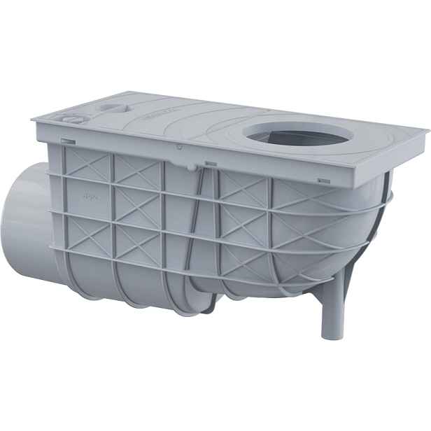 Lapač střešních splavenin DN 100 boční - šedá