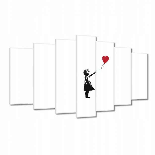 Obrazy 140x80 Dívka Balónek Banksy