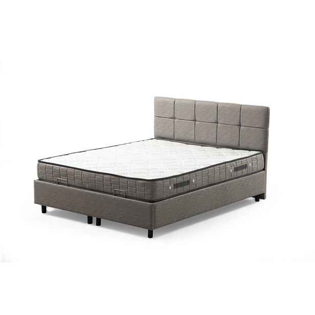 Rám dvoulůžkové postele s čelem Vitalia 140 x 200 - Light Grey