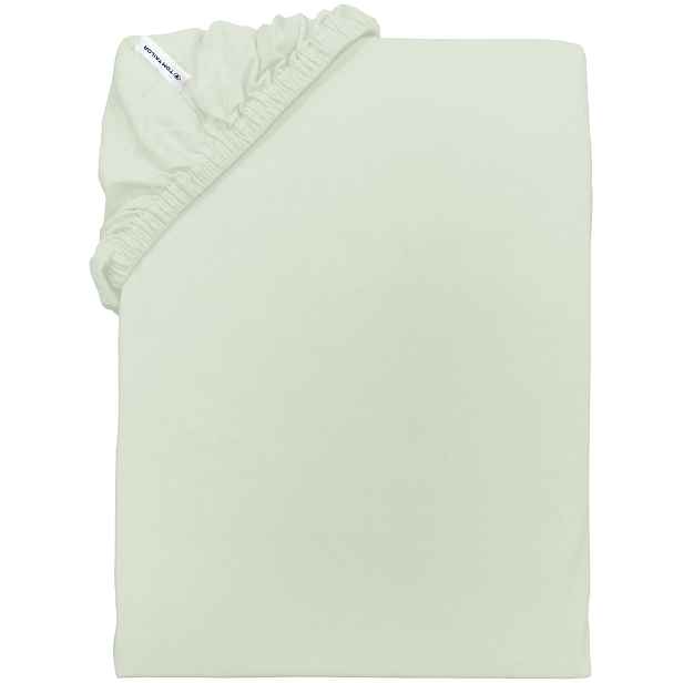 TOM Tailor Napínací prostěradlo Jersey, 90-100 x 200 cm (zelená)
