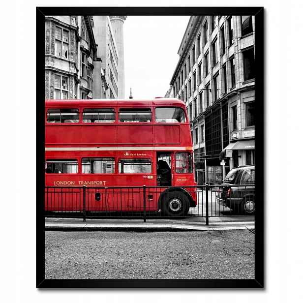 Plakáty v rámu 40x50 Červený autobus Londýn