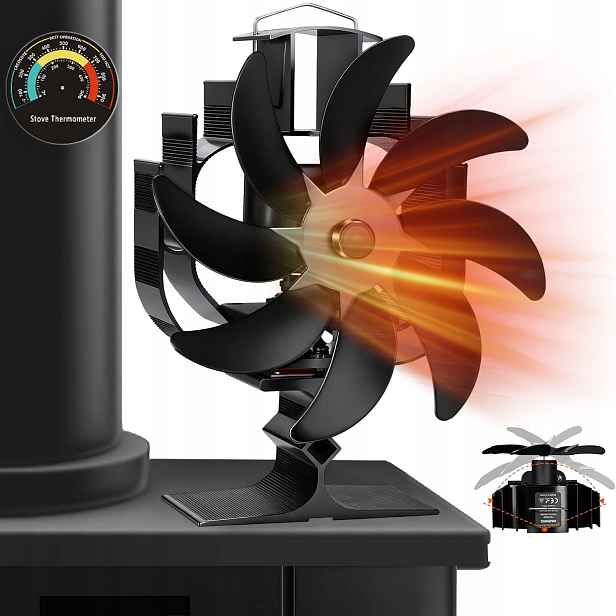 Krbový Ventilátor Termoelektrický Větráček Napájený Teplem Turbína