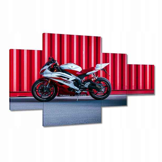 Obrazy 130x80 Bílo-červená Yamaha