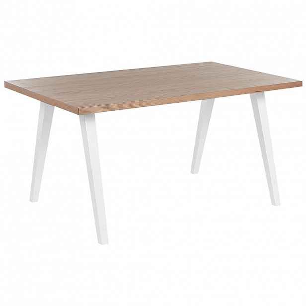 Beliani JÍDELNÍ STŮL 150/90/75 cm Světle hnědý, Bílý Obdélníkový Lenister