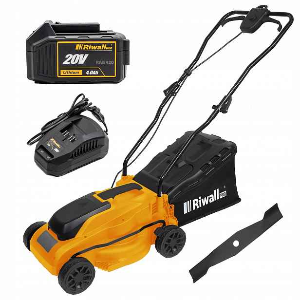 Indukční Akumulátorová Sekačka Riwall 3320i 20V 4Ah 33cm aku nabíječka