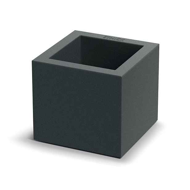 Prosperplast Plastový květináč CUBLASO SQUARE tmavě šedý, varianta 47 cm