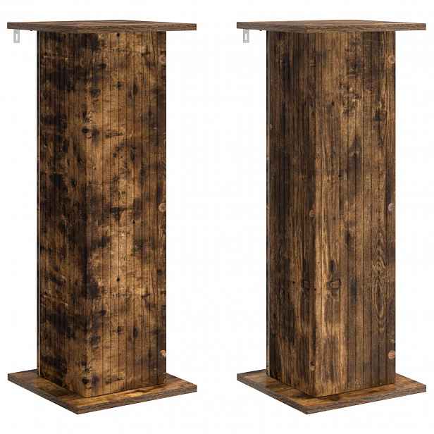 vidaXL Stojan na rostliny 2 ks Kouřový dub 30,5 x 30 x 80,5 cm