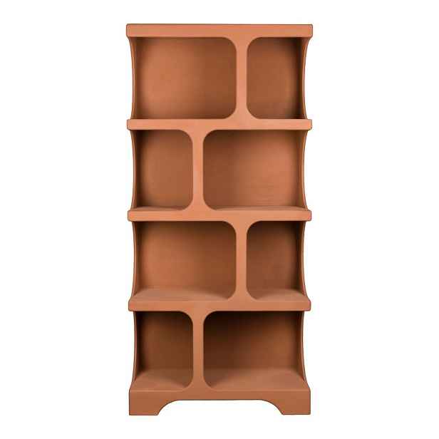 Knihovna v terakotové barvě 85x180x37 cm Dundee – Dutchbone