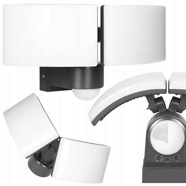 Led reflektor Adviti s pohybovým senzorem 2x20W IP65 4000K šedý