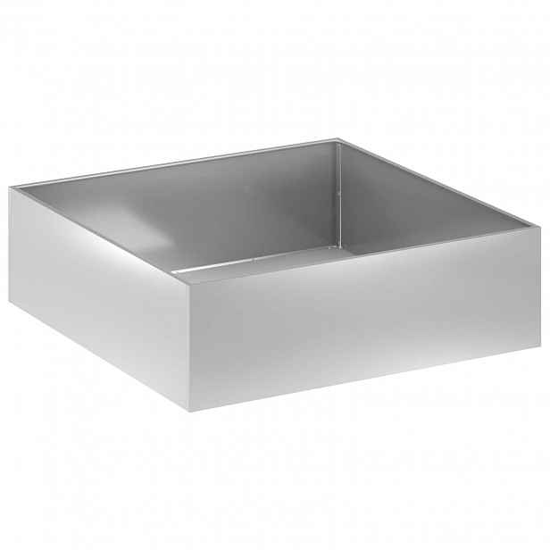 vidaXL Zahradní pěstebník Stříbrná 80 x 80 x 30 cm Pozinkovaná ocel