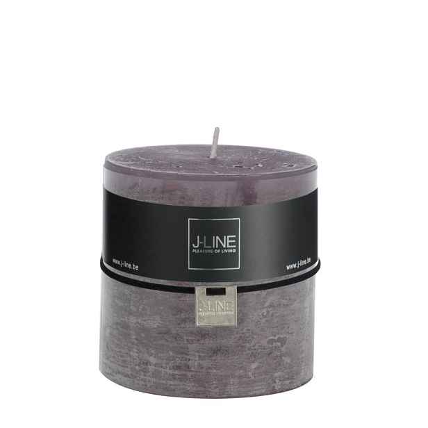 Šedá svíčka Granite válec XL - Ø 10*10 cm/80h J-Line by Jolipa