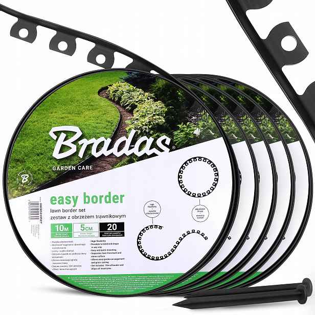 Trávníkový Lem 50 m 50 mm 100 x Kotvy Kolíky Upevňovací kolíky 18 cm Us-p