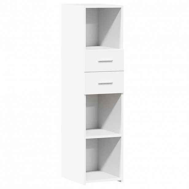 vidaXL Skříň highboard bílá 30 x 42,5 x 124 cm kompozitní dřevo