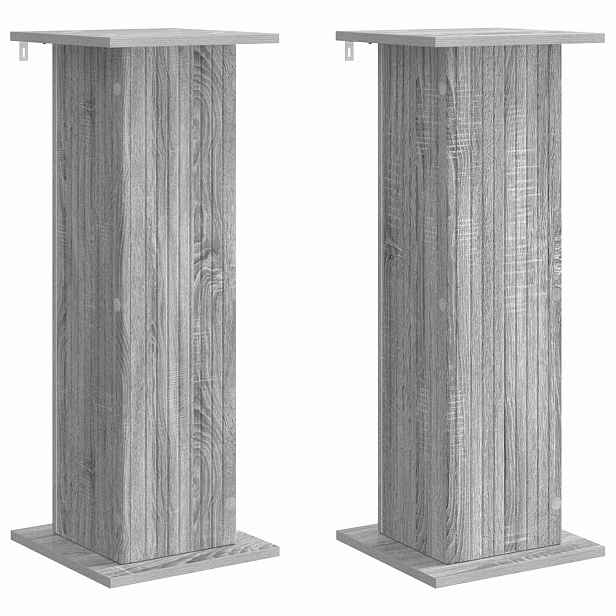 vidaXL Stojan na rostliny 2 ks Šedá sonoma 30,5 x 30 x 80,5 cm