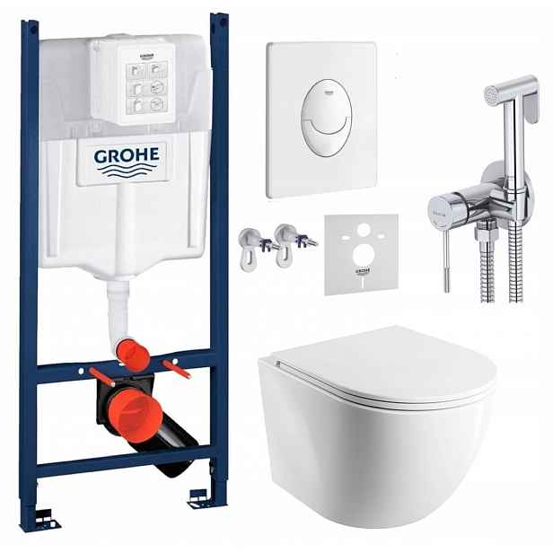 Wc Set Stelaz Grohe Wc Mísa Omnires Tlačítko baterie chrom