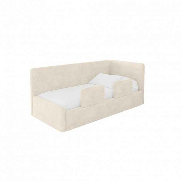 ALTDECOR JEDNOLŮŽKOVÁ POSTEL pro mládež s úložným prostorem, vlevo - NORY 90x200 béžová