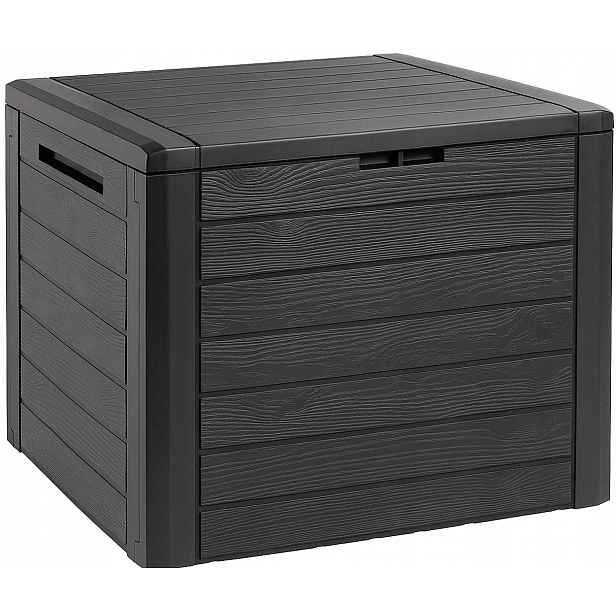 Balkonová Zahradní Skříň Kufer 140L Pro Zahradu, Balkon, Terasa Antracit